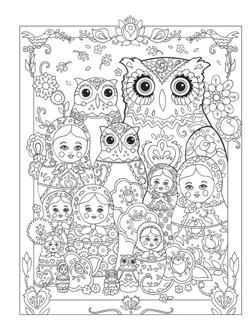 Creative Haven: Owls Coloring Book-Softcover B6796642