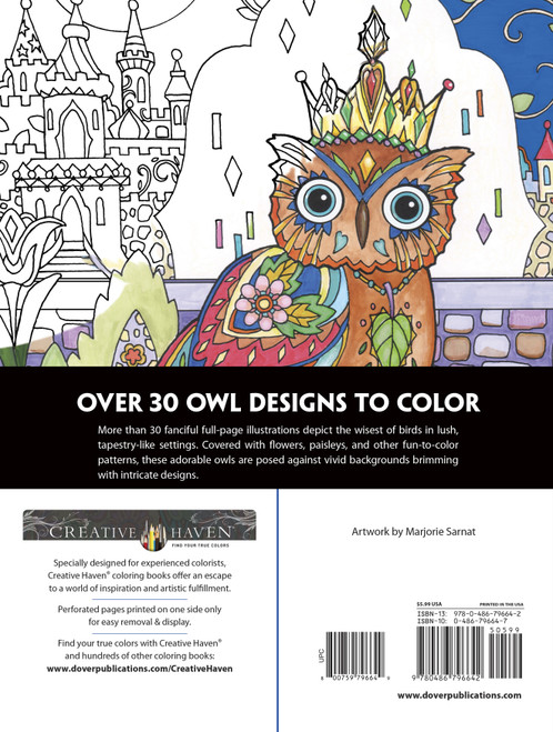 Creative Haven: Owls Coloring Book-Softcover - B6796642