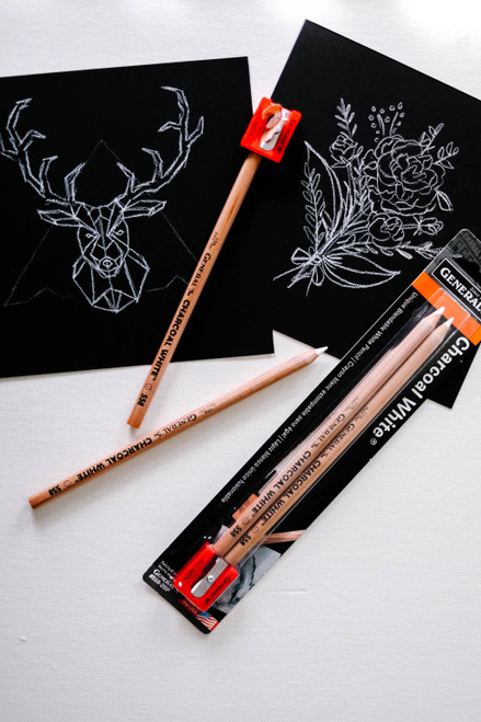 General's Charcoal White Pencils 2/Pkg-2B - 5582BP General's Charcoal White Pencils 2/Pkg-2B - 5582BP