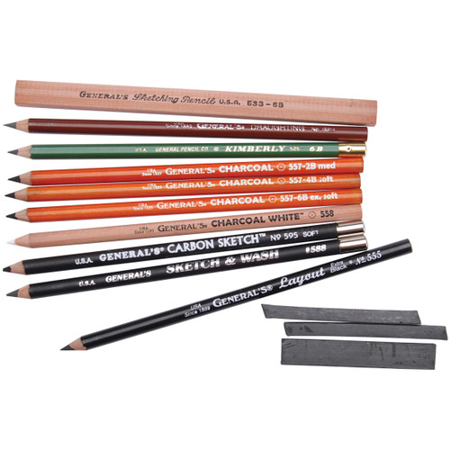 General Pencil Drawing Pencil Kit 12/Pkg- - 10