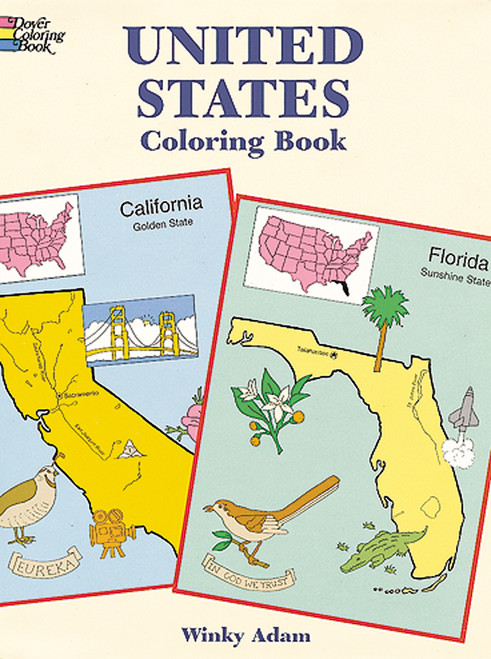 United States Coloring Book-Softcover - B6401683 - 97804864016839780486401683
