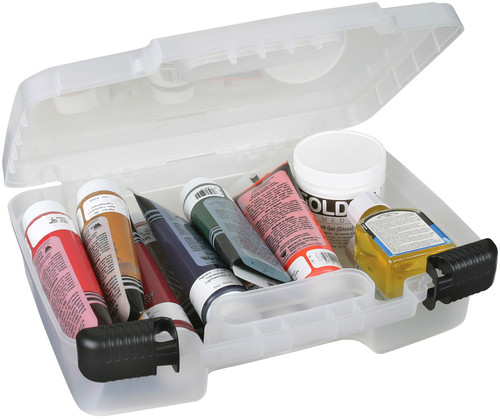 ArtBin Quick View Deep Base Carrying Case-12"X3.25"X9.875" Translucent 6977AB