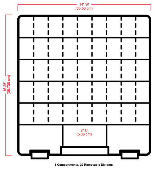 ArtBin Super Satchel Slim 8-28 Compartments -15.25"X14"X2" Translucent 9101AB