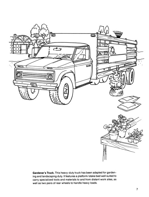 Trucks Coloring Book-Softcover - B6284477