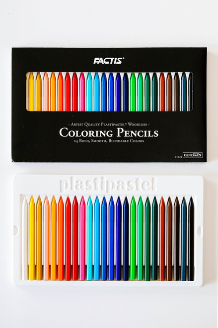 General's Factis Plastipastel Crayons 24/PkgGP1174