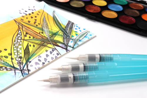 Niji Premier Waterbrush Set 3/Pkg-KWB09, KWB12 & KWB15 - KWBSET Niji Premier Waterbrush Set 3/Pkg-KWB09, KWB12 & KWB15 - KWBSET