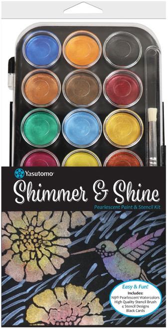 Yasutomo Pearlescent Paint & Stencil Kit-PWCSK1 - 031248981400
