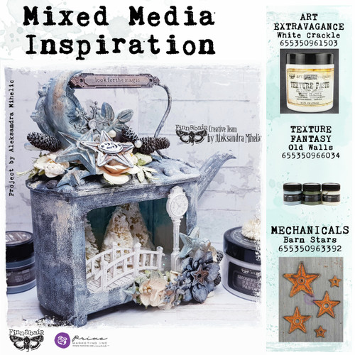 Finnabair Art Extravagance Texture Paste 8.5oz-White Crackle - AETP-96150 Finnabair Art Extravagance Texture Paste 8.5oz-White Crackle - AETP-96150