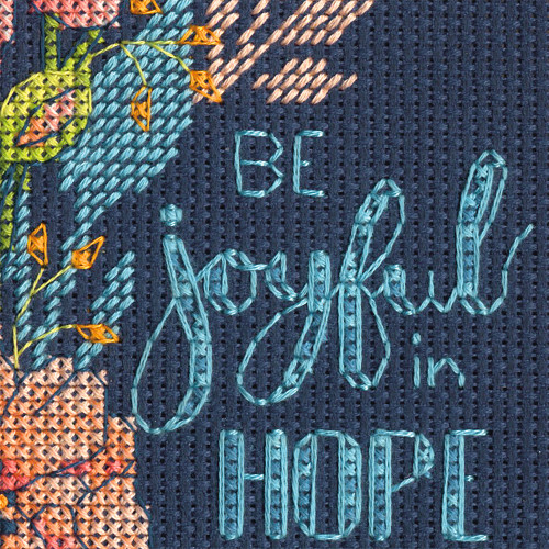 2 Pack - Dimensions Counted Cross Stitch Kit 5"X7"-Joyful Floral (14 Count) - 70-65221