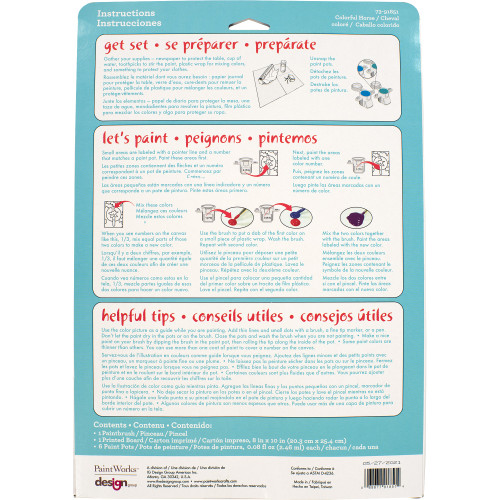 2 Pack - Paint Works Paint By Number Kit 8"x10"-Colorful Horse - 91851 2 Pack - Paint Works Paint By Number Kit 8"x10"-Colorful Horse - 91851