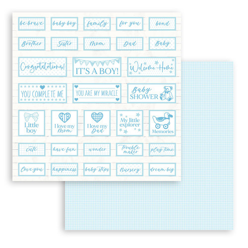 Stamperia Backgrounds Double-Sided Paper Pad 8"X8" 10/Pkg-Baby Dream Blue, Day Dream -SBBS56