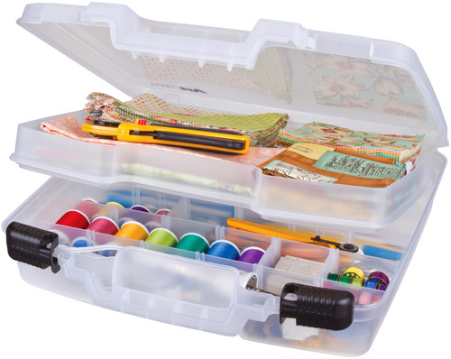 ArtBin Quick View Deep Base Carrying Case-15"X3.25"X14.375" Translucent 6962AB