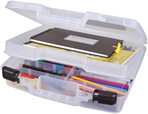 ArtBin Quick View Deep Base Carrying Case-15"X3.25"X14.375" Translucent 6962AB