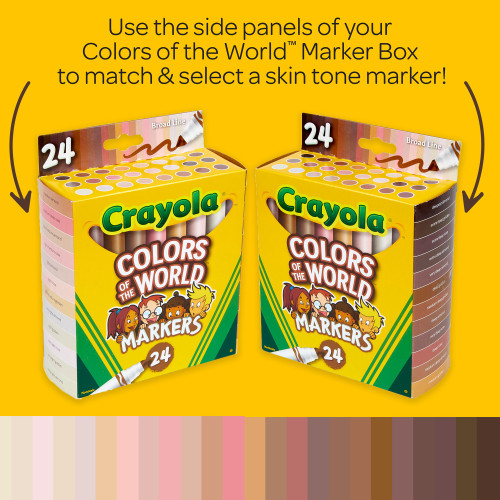 Crayola Colors Of The World Broad Line Markers 24/Pkg587802