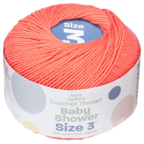 Aunt Lydia's Baby Shower Crochet Thread Size 3-Flamingo 173-1470