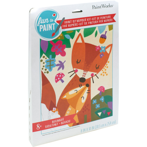 Paint Works Paint By Number Kit 8"x10"-Mama Fox - 91850