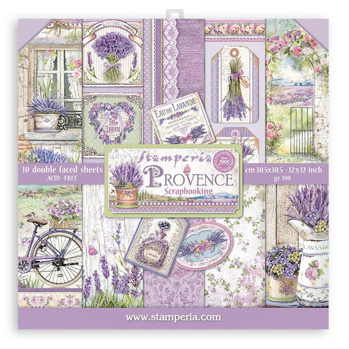Stamperia Double-Sided Paper Pad 12"X12" 10/Pkg-Provence, 10 Designs/1 Each - SBBL105 - 59931100217285993110021728