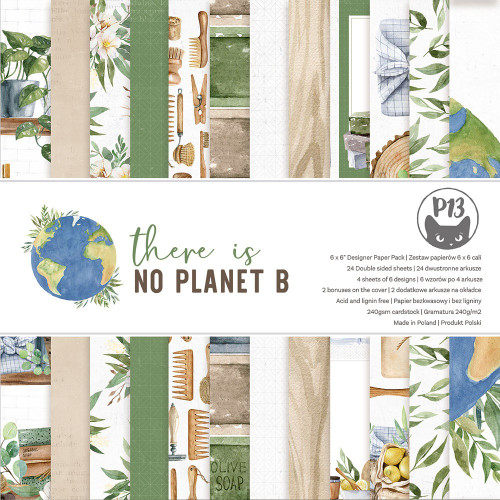 P13 Double-Sided Paper Pad 6"X6" 24/Pkg-There Is No Planet B P13NPB09 - 5907739328885