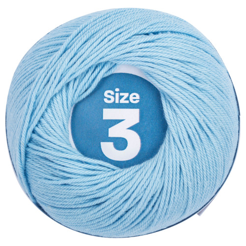 3 Pack Aunt Lydia's Baby Shower Crochet Thread Size 3-Icy Blue 173-4310
