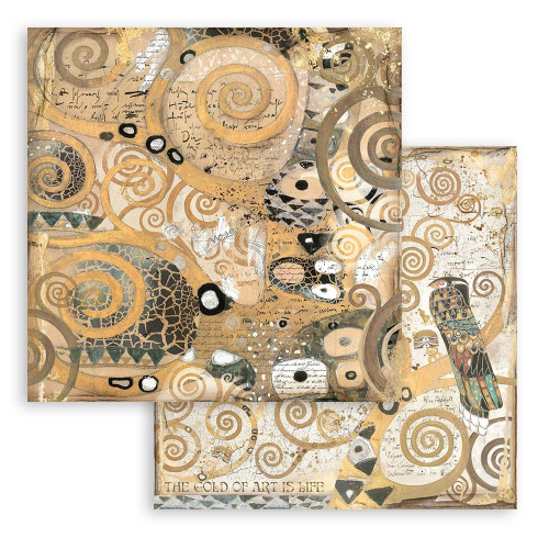 Stamperia Double-Sided Paper Pad 12"X12" 10/Pkg-Klimt, 10 Designs/1 Each - SBBL97 Stamperia Double-Sided Paper Pad 12"X12" 10/Pkg-Klimt, 10 Designs/1 Each - SBBL97