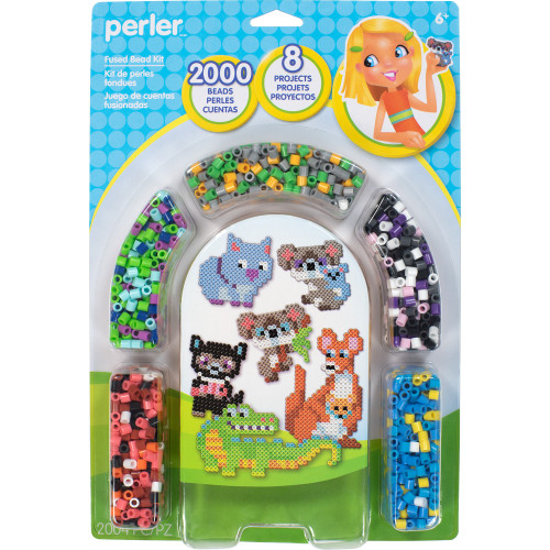 2 Pack Perler Fused Bead Kit-Wild Animals -8063099 - 048533630998