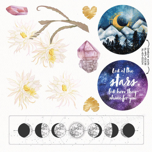 2 Pack Studio Light Moon Flower Die-Cut Block-NR. 20 SLMFLB20 - 87139431299688713943129968