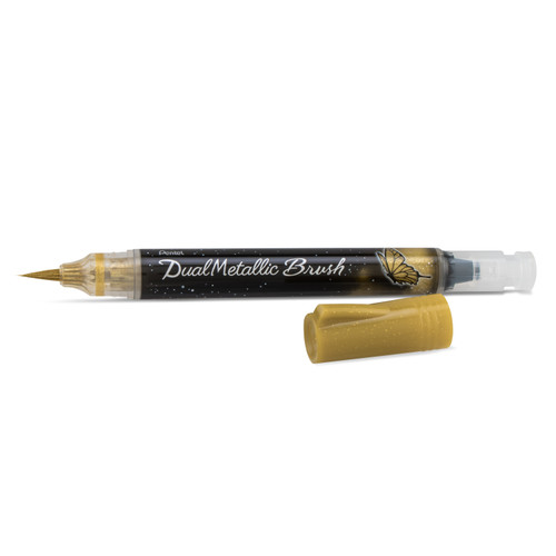 Pentel Dual Metallic Brush-Metallic Gold -XGFHBPD-XX