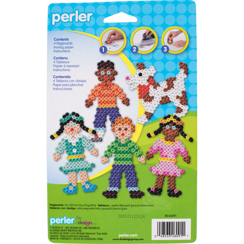 Perler Fun Fusion Pegboards 4/Pkg-Family - 8026091
