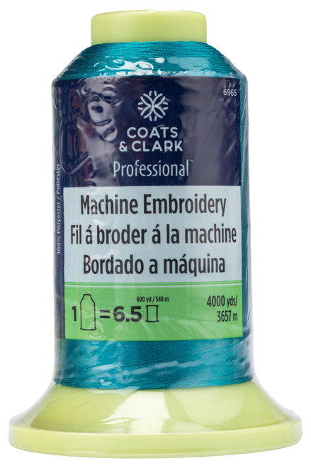 Coats Professional Machine Embroidery Thread 4000yd-Blue Turquoise 6965-0356