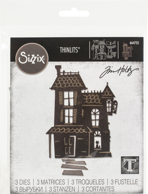 Sizzix Thinlits Dies By Tim Holtz 3/Pkg-Haunted 664735 - 630454264651