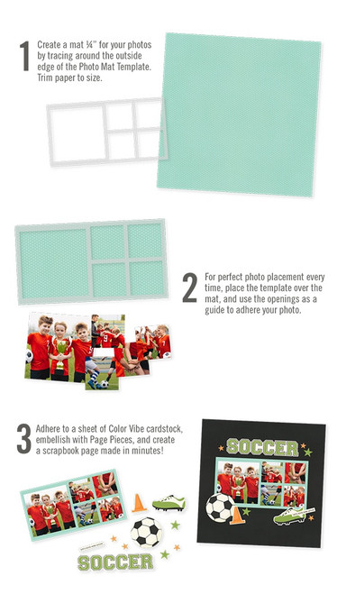 3 Pack Simple Stories Simple Pages Page Template-(1) 1-4"X4" & 4-2"X2" SPT15971