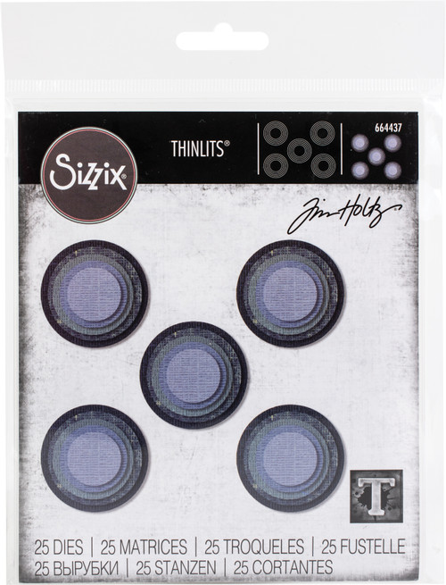 Sizzix Thinlits Dies By Tim Holtz-Stacked Circles -664437 - 630454262978