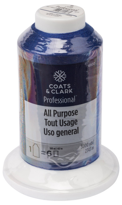 Coats Professional All Purpose Thread 3000yd-Monaco Blue - 6930-4270 - 073650052675 Coats Professional All Purpose Thread 3000yd-Monaco Blue - 6930-4270 - 073650052675