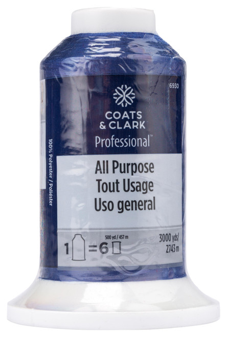 Coats Professional All Purpose Thread 3000yd-Monaco Blue - 6930-4270