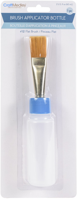 3 Pack - Craft Medley Empty Brush Applicator Bottle-#12 Flat Brush - PB225 - 775749244472