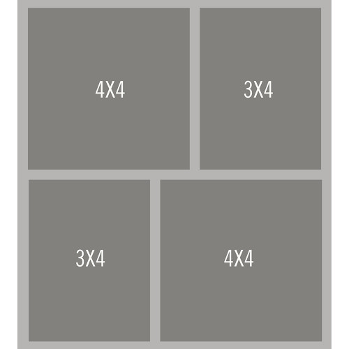 Simple Stories Simple Pages Page Template-(1) 2-4"X4" & 2-3"X4" - SPT15969