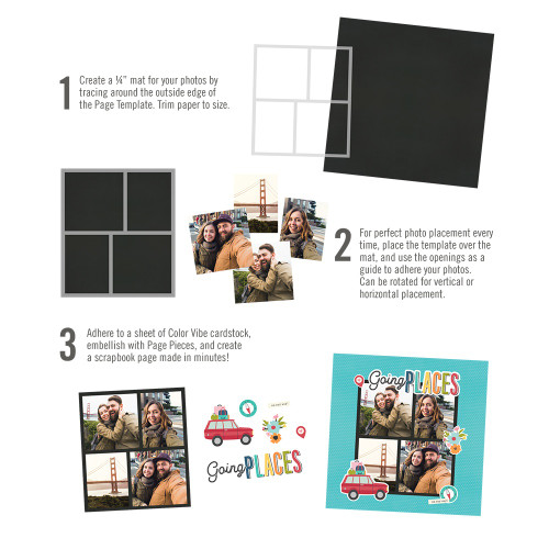 Simple Stories Simple Pages Page Template-(1) 2-4"X4" & 2-3"X4" - SPT15969 Simple Stories Simple Pages Page Template-(1) 2-4"X4" & 2-3"X4" - SPT15969