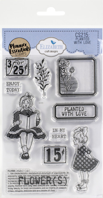 Elizabeth Craft Clear Stamps-Planted With Love EC-CS215 - 810003534057