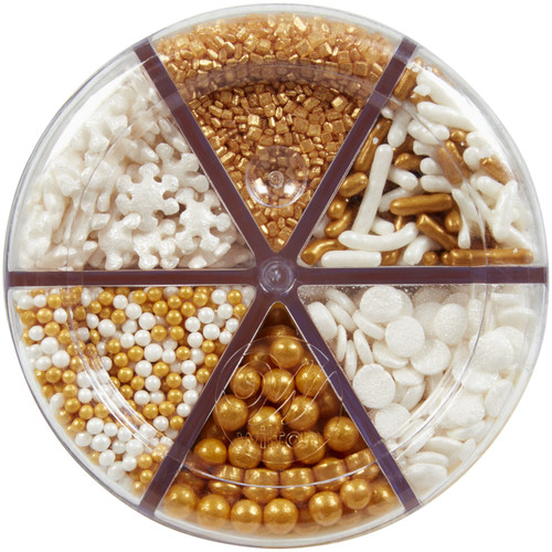 Sprinkle Mix-Gold/White, 6 Cell -W7100565