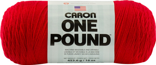 2 Pack Caron One Pound Yarn-Scarlet 294010-10516 - 057355383623