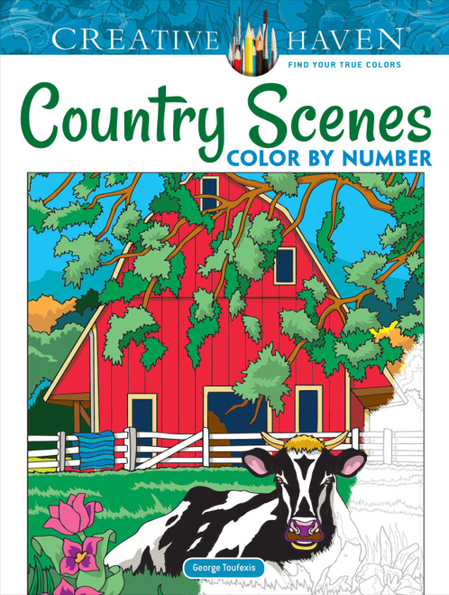 Dover Publications-Country Scenes Color By Number DOV-22808 - 8007598228059780486822808