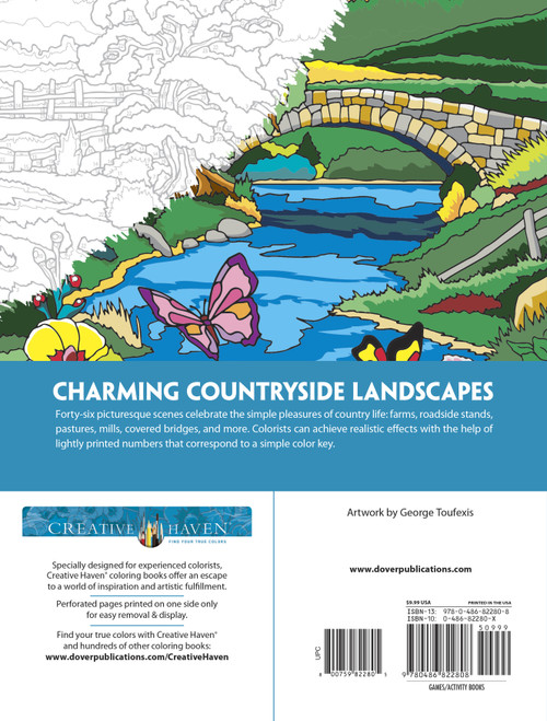 Creative Haven: Country Scenes Color By Number-Softcover - B6822808 Creative Haven: Country Scenes Color By Number-Softcover - B6822808