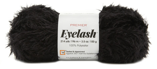 Premier Eyelash Yarn-Black - 2073-13 - 840166817261
