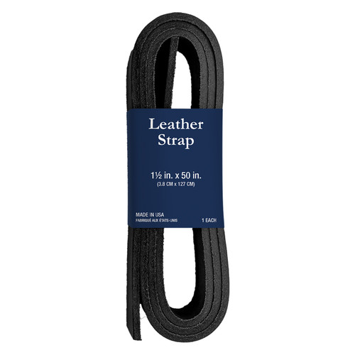 Silver Creek Leather Strap 3/4X48 Black
