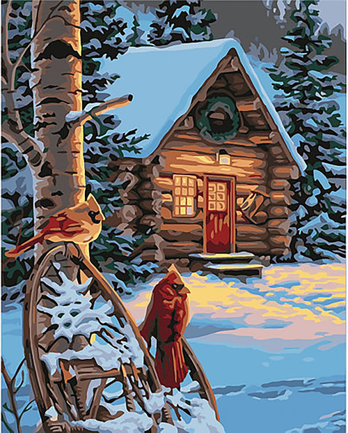 Collection D'Art Paint By Number Kit 15.75"x19.5"-Forester's House -PBNA046 - 4620034741357