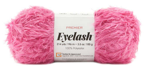 Premier Eyelash Yarn-Pop Pink 2073-16 - 840166818206