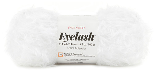 Premier Eyelash Yarn-White - 2073-01 - 840166817148