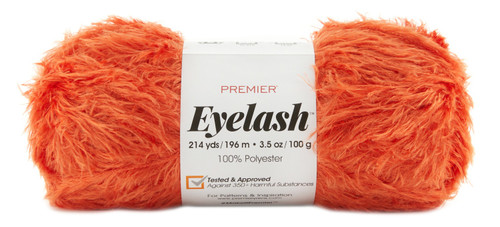 3 Pack Premier Eyelash Yarn-Bright Orange 2073-15 - 840166818190
