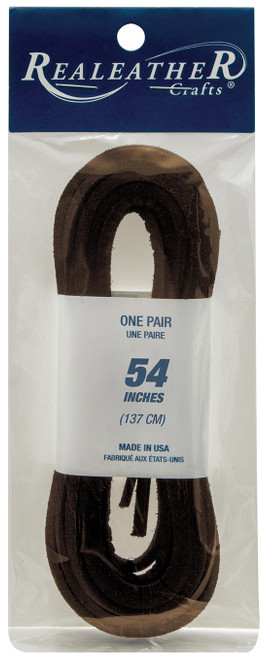 3 Pack Realeather Packaged Laces 1/8"X54"-Dark Brown -PLA54018-207 - 870192014297