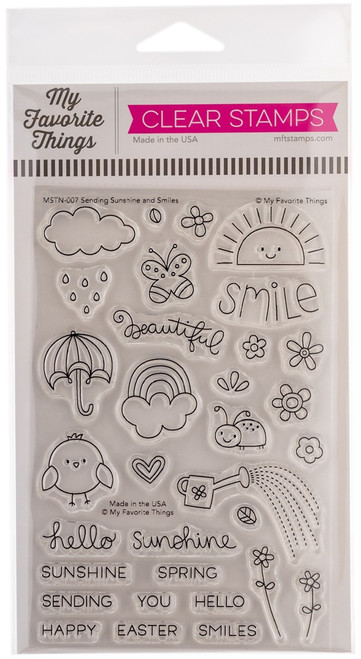 My Favorite Things Clear Stamps 4"X6"-Sending Sunshine & Smiles -MSTN007 - 849923045350